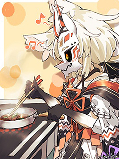 帶著面具的九尾狐娘